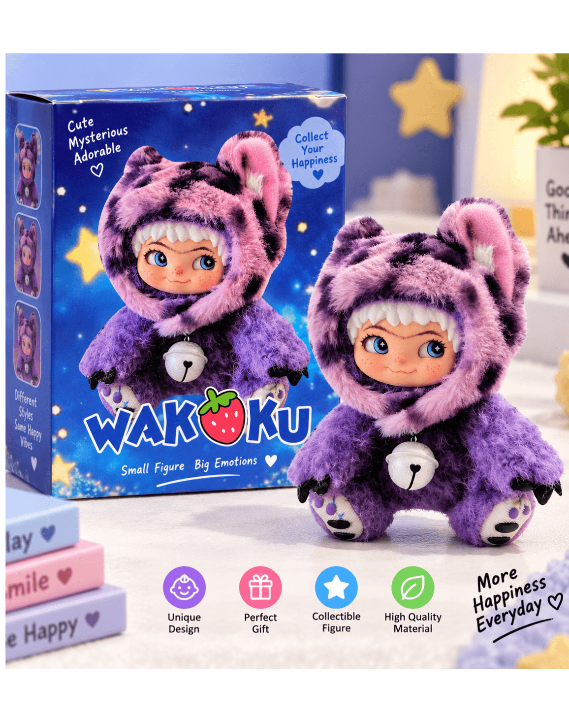 WAKOKU Cute Purple Bunny Plush